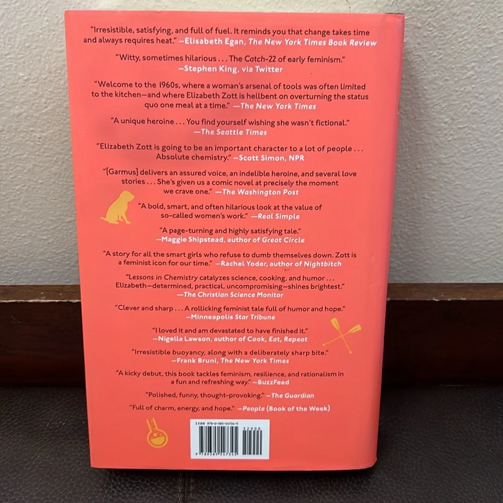 “Lessons in Chemistry” Hardcover Novel by Bonnie Garmus - NY Times Bestseller